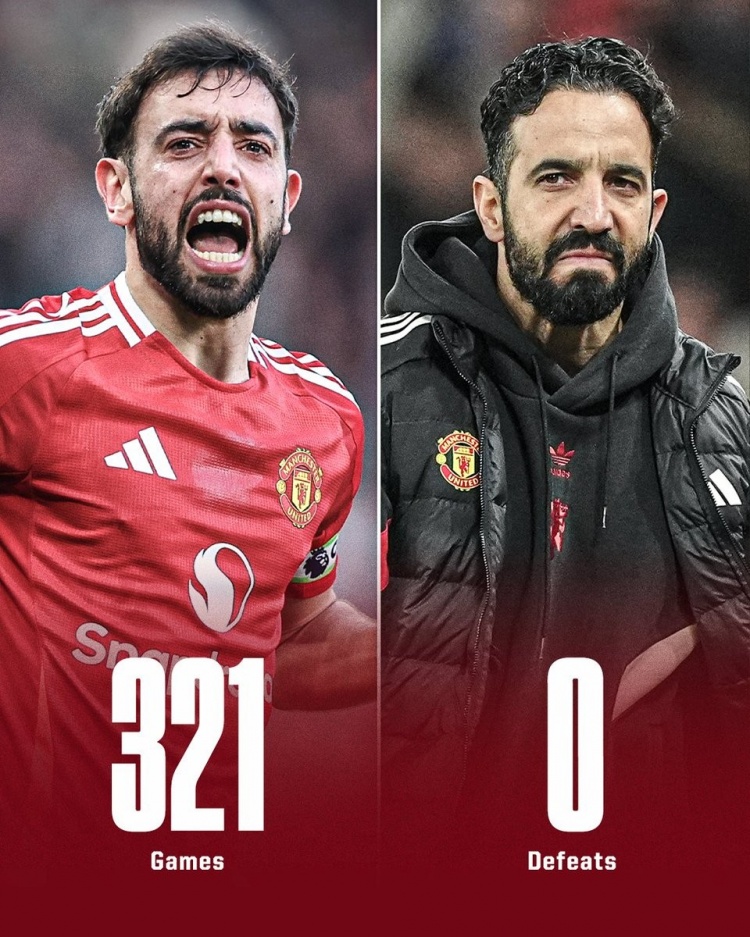 夢劇場！曼聯(lián)321次在英超主場領(lǐng)先進(jìn)入中場休息，至今未嘗一敗