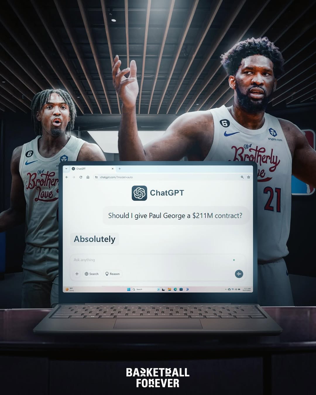 喬治的合同是人工智能簽的？76人總經(jīng)理：我們用AI來幫助決策事務(wù)