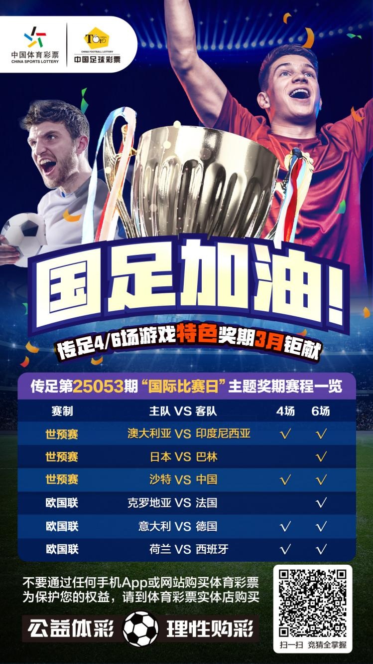 國足加油！傳足特色獎期第25053期聚焦國際比賽日