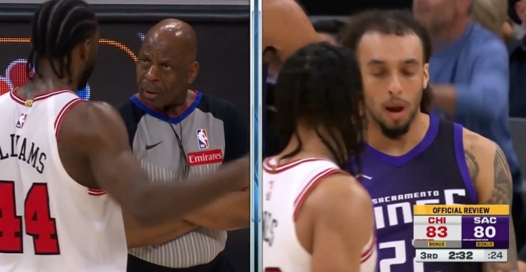 動(dòng)作有點(diǎn)大！帕威防守中推翻德文-卡特 被吹一級(jí)惡意犯規(guī)