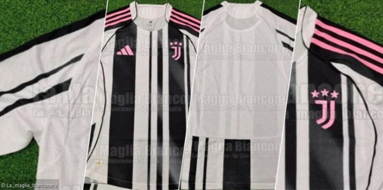 尤文圖斯下賽季主場球衣諜照：現(xiàn)代風不規(guī)則粗細條紋