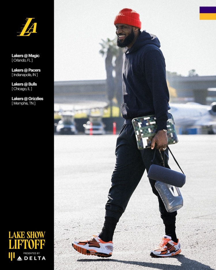 開(kāi)啟4連客！湖人官推曬詹姆斯、八村塁和里夫斯登機(jī)照