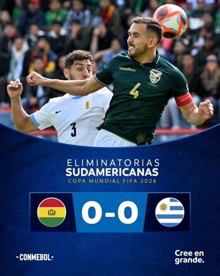 怎么了？烏拉圭近12場比賽常規(guī)時(shí)間僅1勝，本輪對玻利維亞零射正