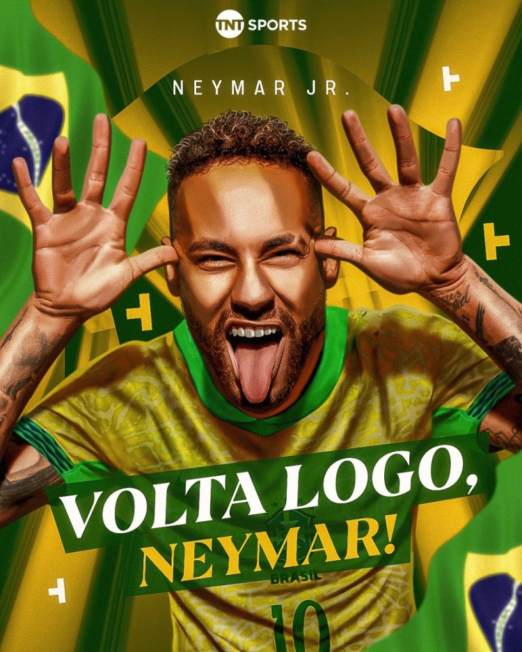 有他會不一樣嗎？TNT社媒曬內(nèi)馬爾海報：我們太想你了！