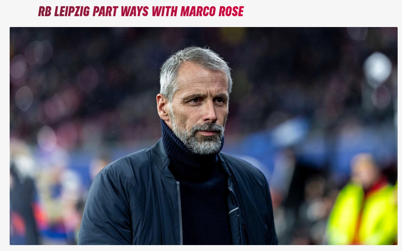 近6輪僅贏多特！萊比錫官方：主帥羅澤下課 德甲排第6&歐冠1勝7負