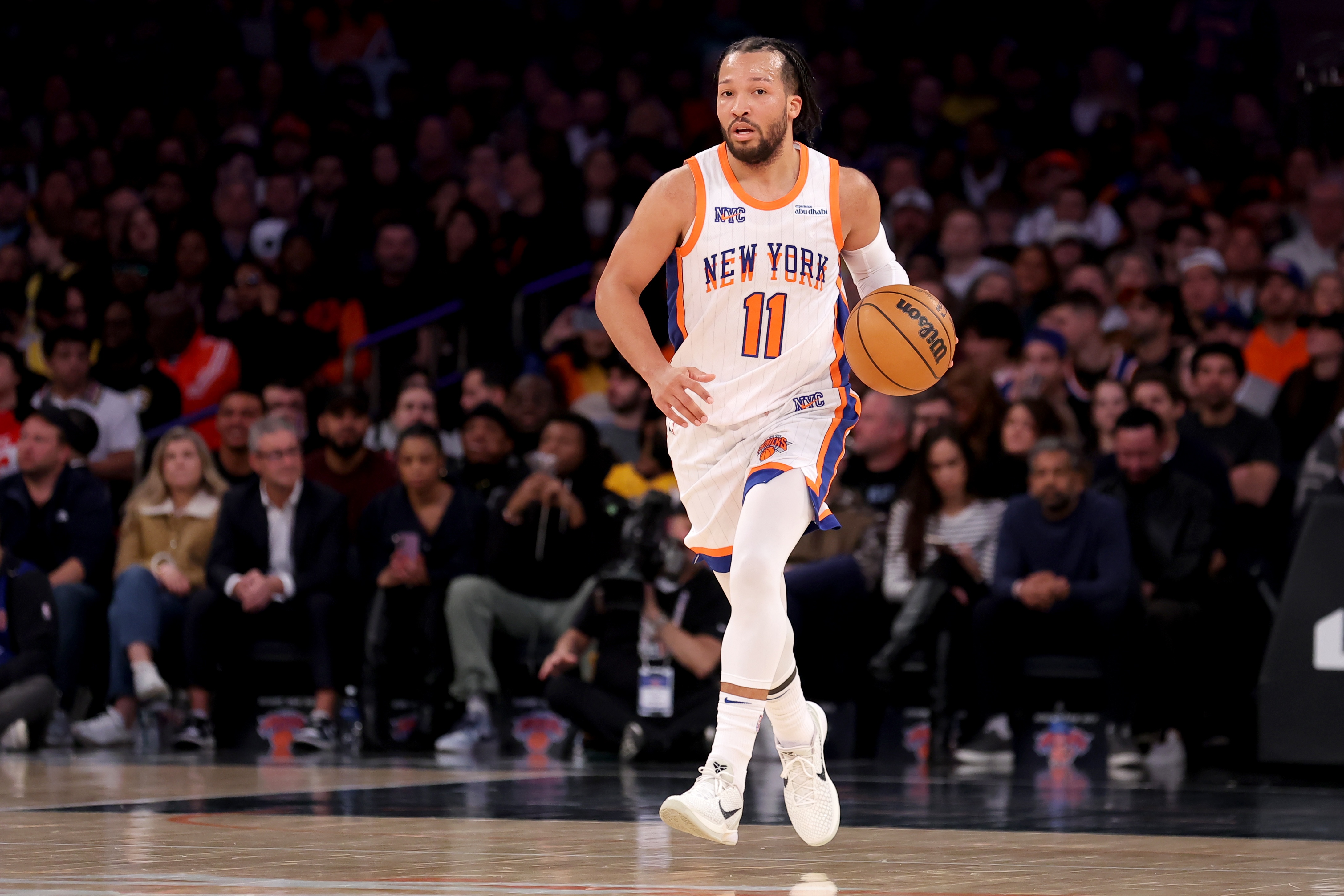 好在沒事！Haynes：尼克斯樂觀認為布倫森只是腳踝扭傷